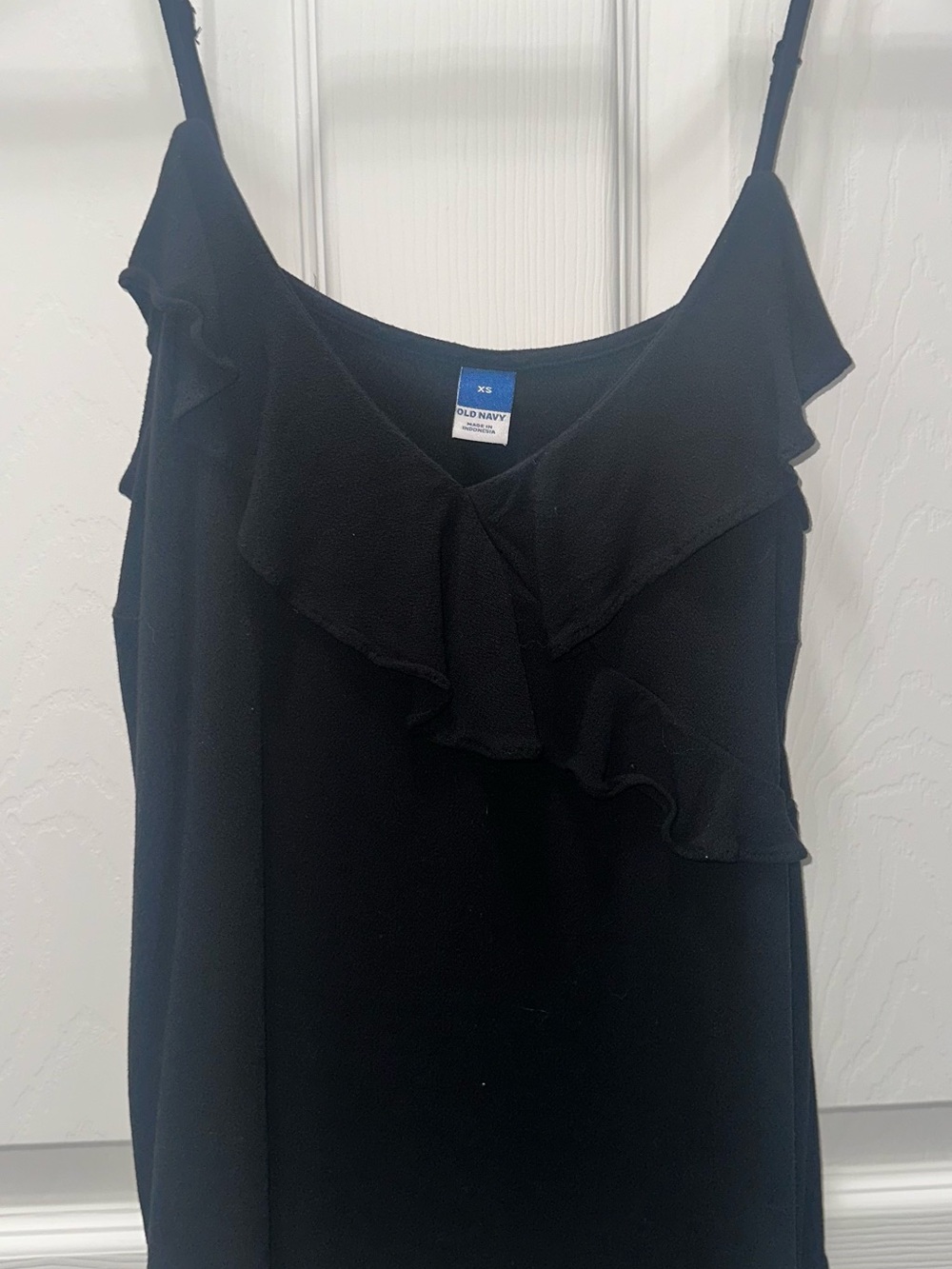Old Navy Black V-Neck Top with Subtle Texture